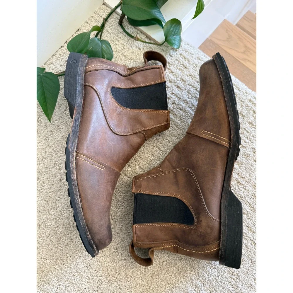 Timberland Earthkeepers City Cap Toe Chelsea Boots Leather Brown Men 10.5
